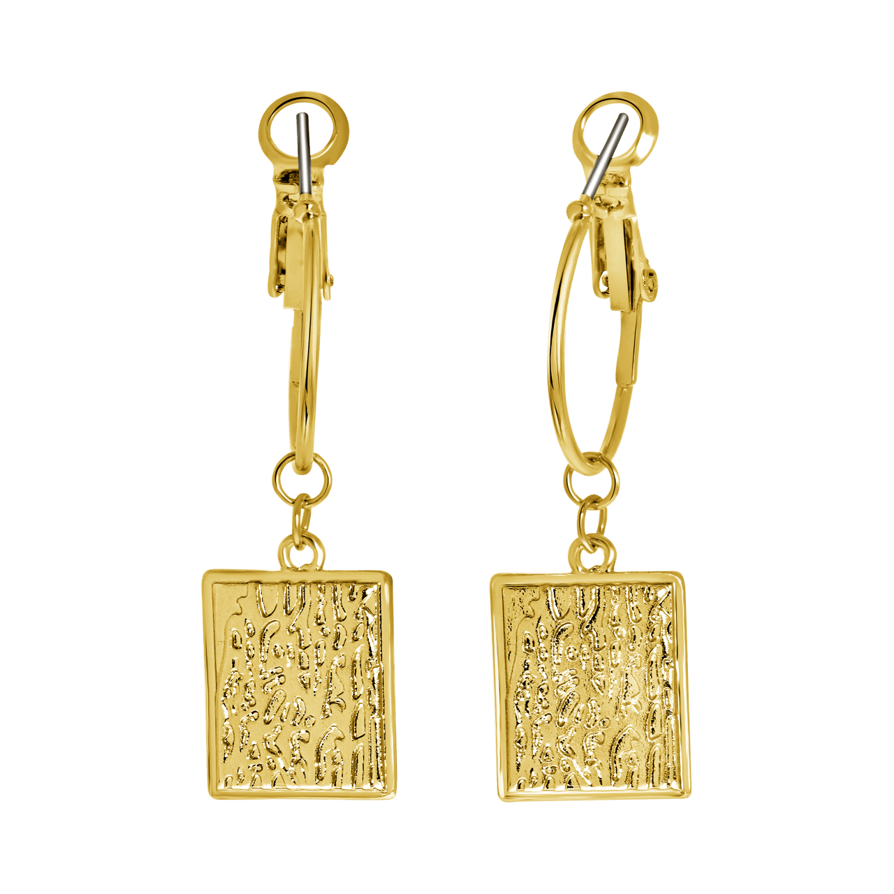 Bijoux goudkleurige oorringen met hanger voor dames