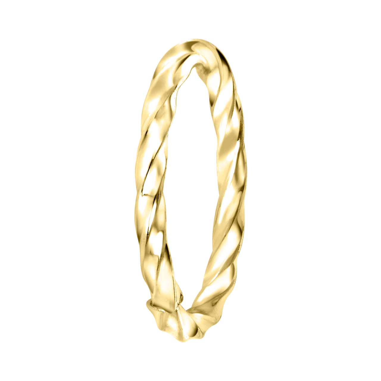 Goudkleurige byoux ring gedraaid