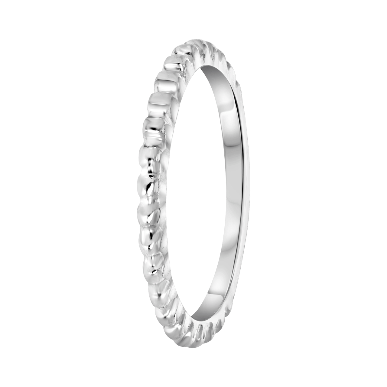 Zilverkleurige byoux ring bolletjes