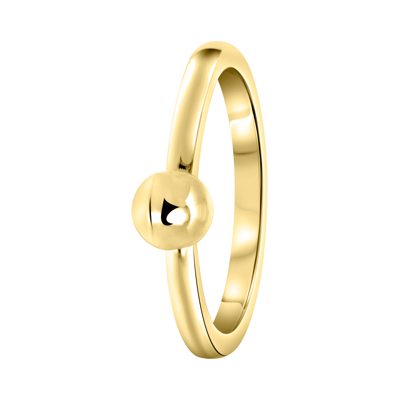 Goudkleurige bijoux ring balletje