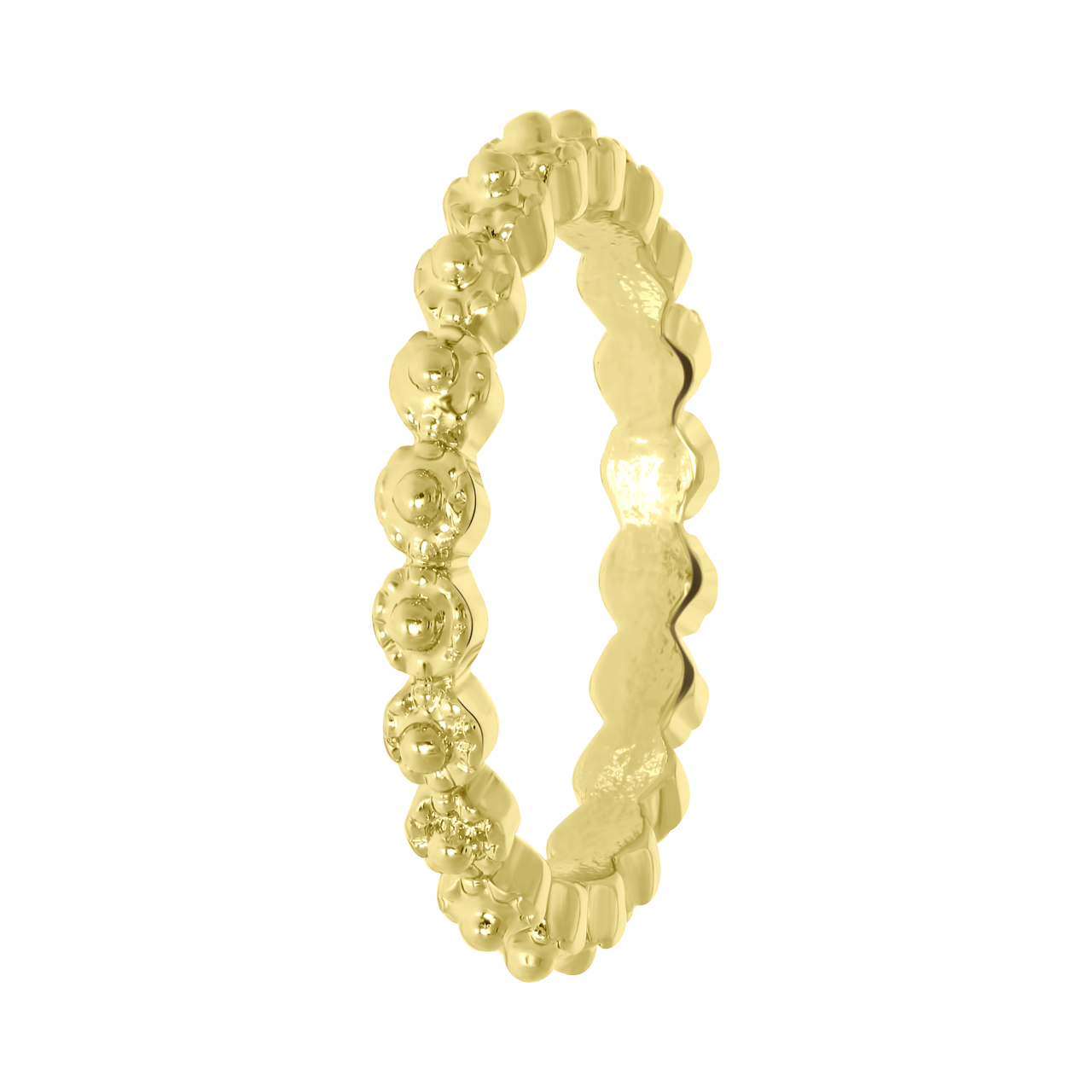 Goudkleurige bijoux ring bolletjes