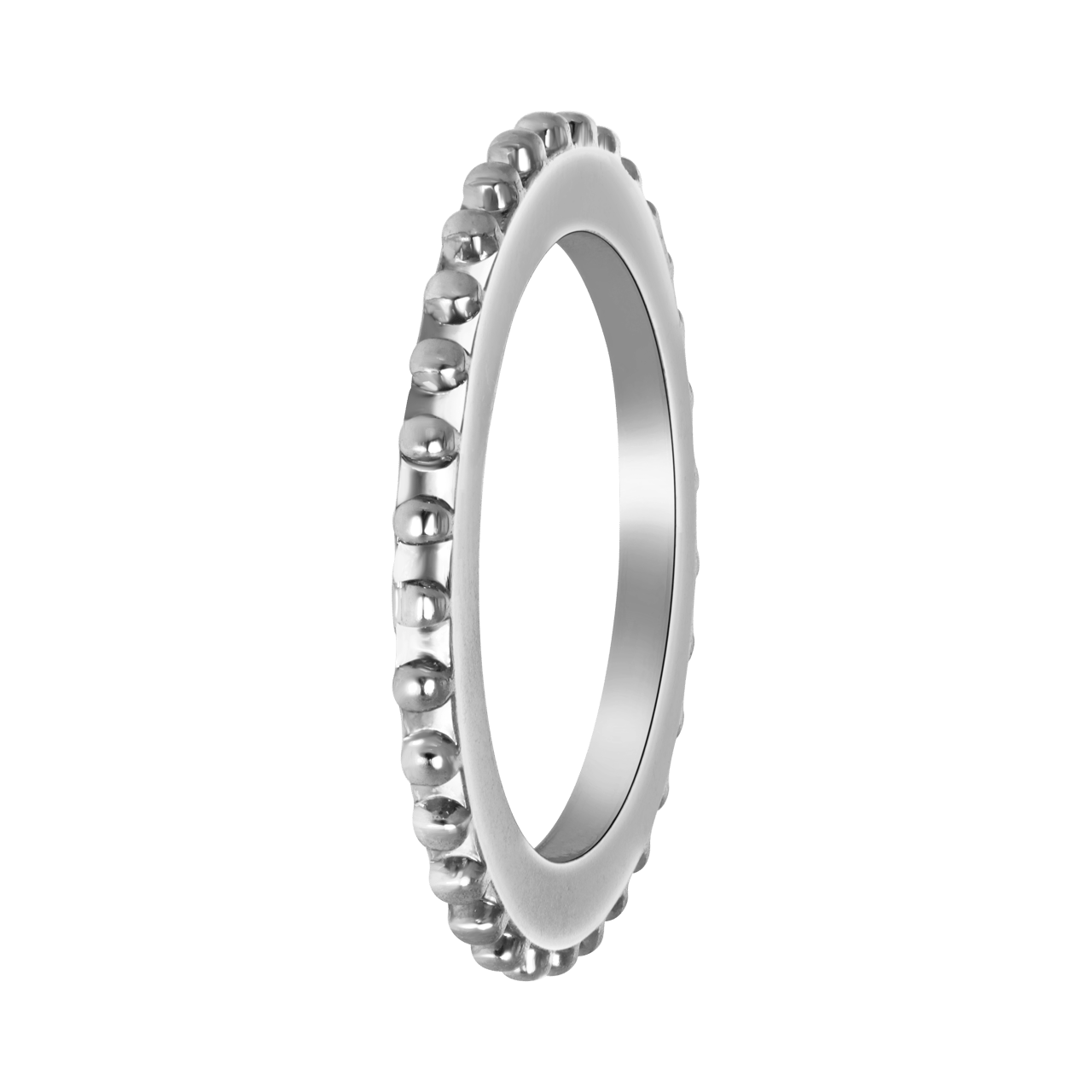 Zilverkleurige bijoux ring puntjes