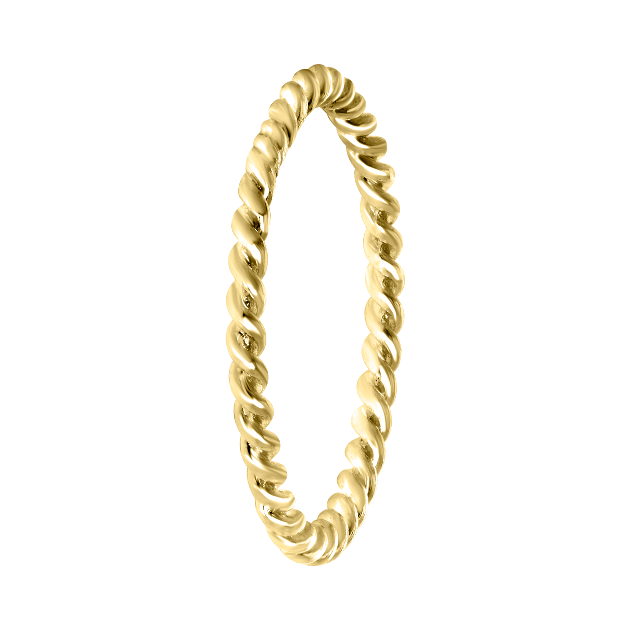 Goudkleurige byoux ring gedraaid