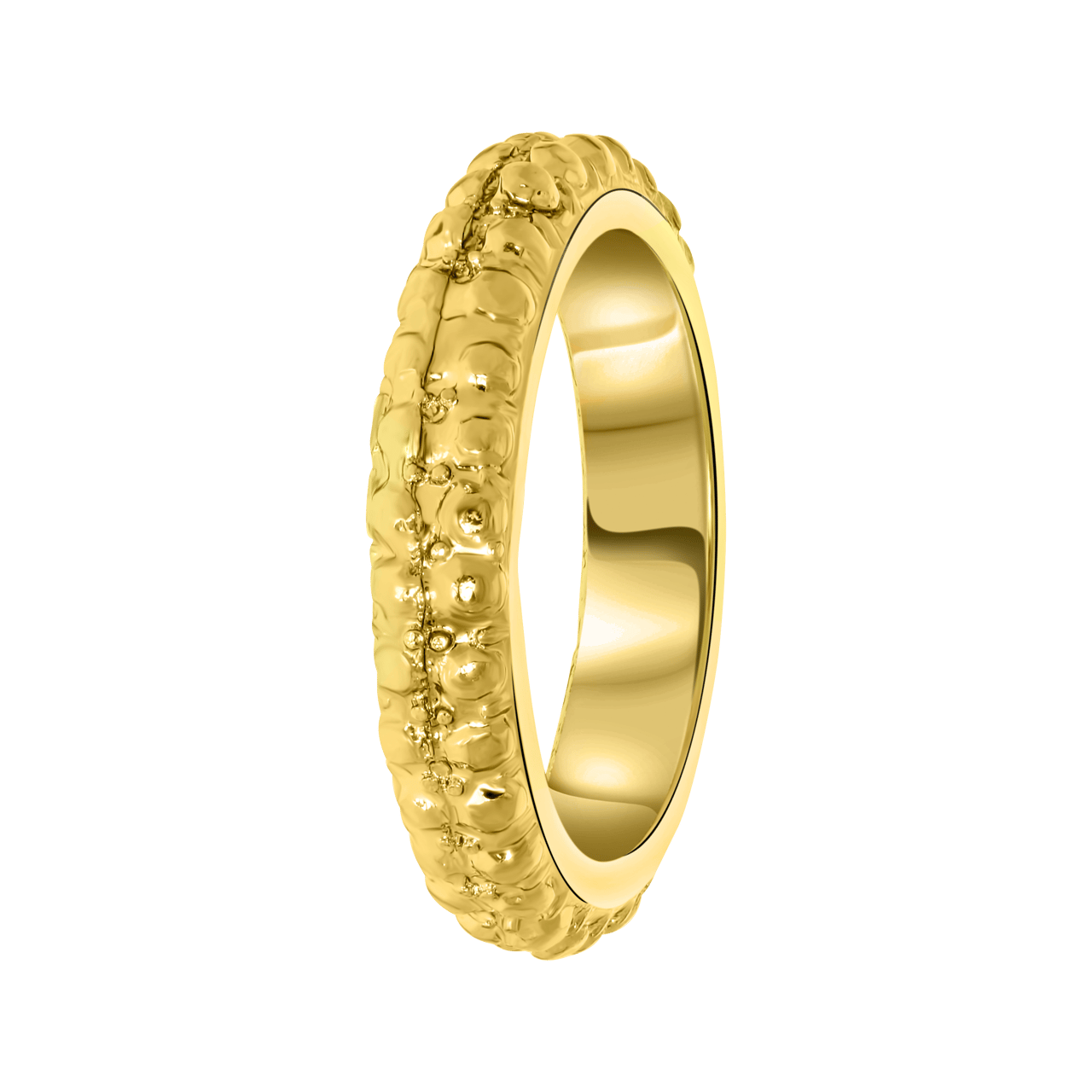 Goudkleurige byoux ring breed