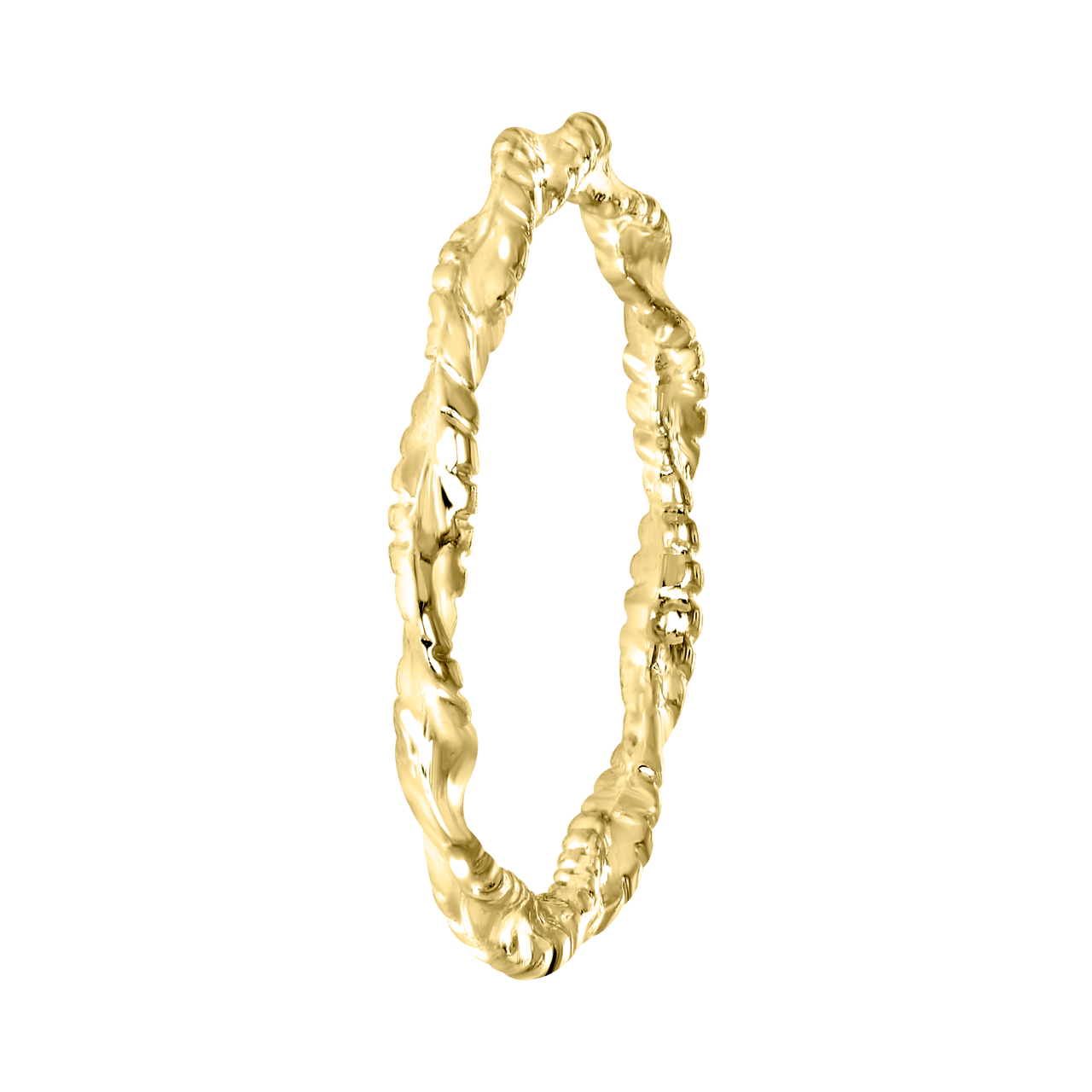 Goudkleurige byoux ring gedraaid