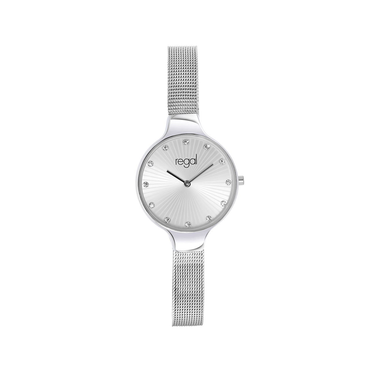 Regal horloge met zilverkleurige band