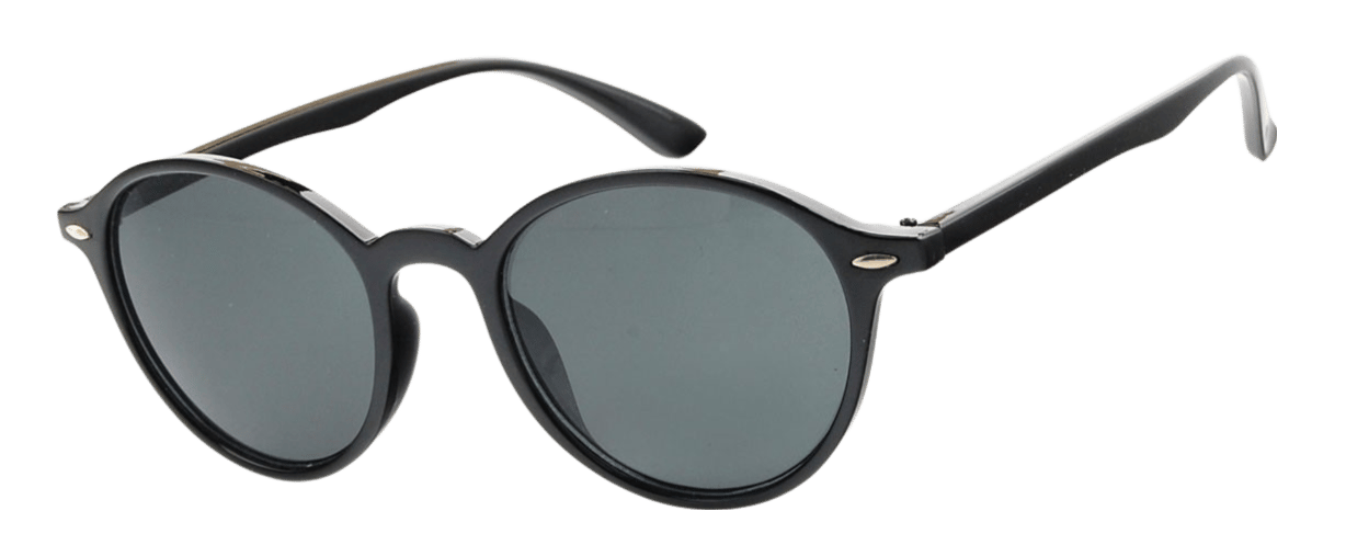 Schwarze Sonnenbrille mit dunklen Gläsern