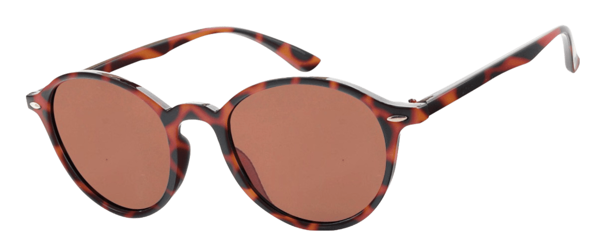 Sonnenbrille mit Leopardenmuster und braunen Gläsern