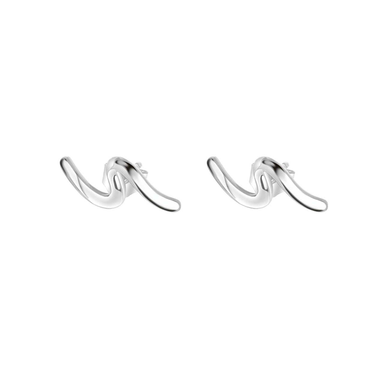 Ohrringe aus 925 Silber, Welle