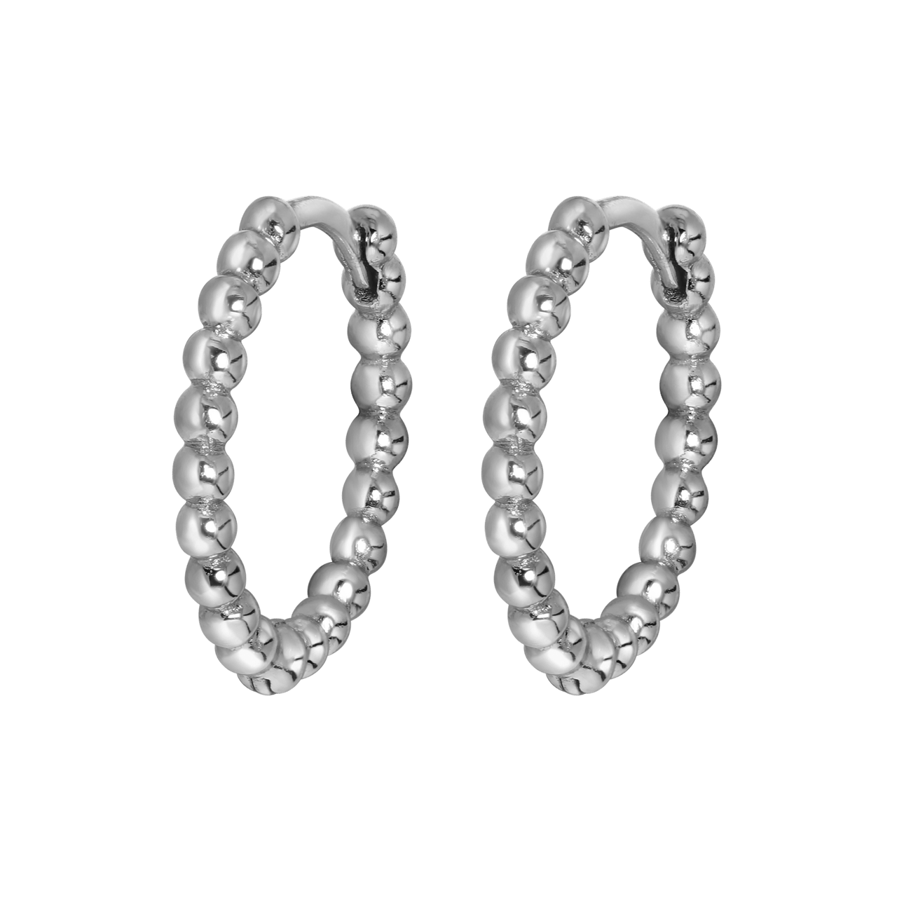 Zilveren oorbellen bolletjes 15mm