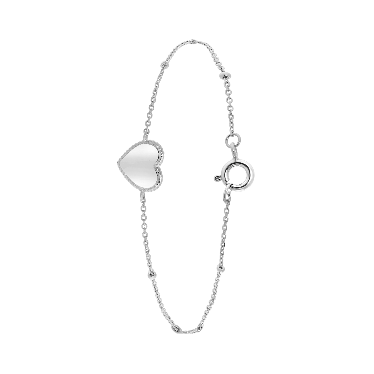 Zilveren armband graveerhart