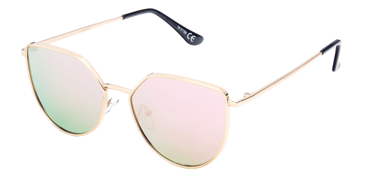 Modische Sonnenbrille mit goldfarbenem Gestell