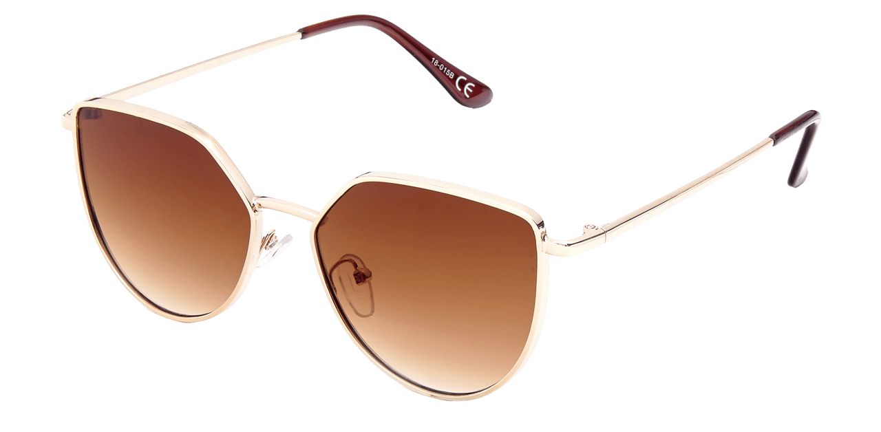 Modische Sonnenbrille mit goldfarbenem Gestell