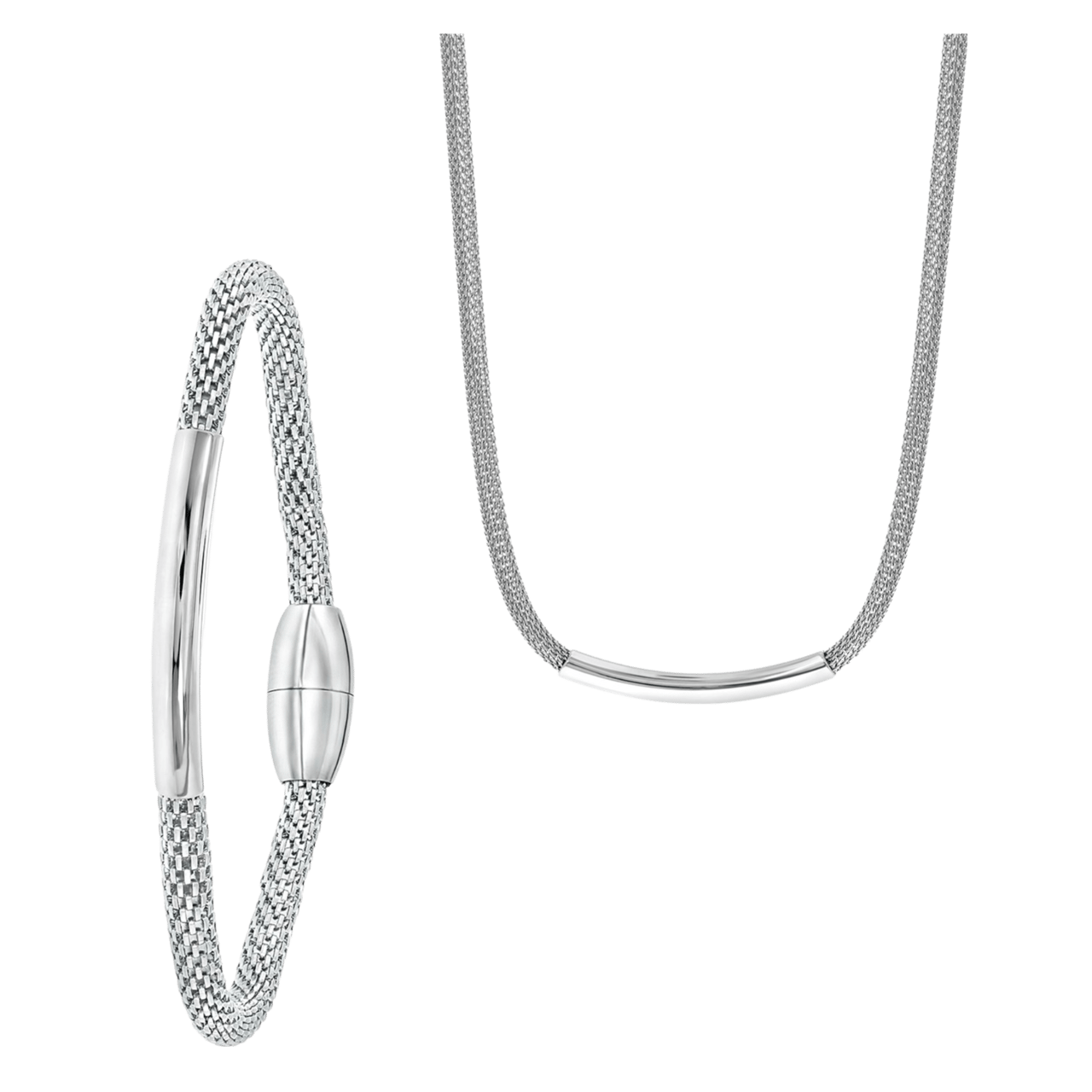 Gerecycleerd stainless steel set mesh bar