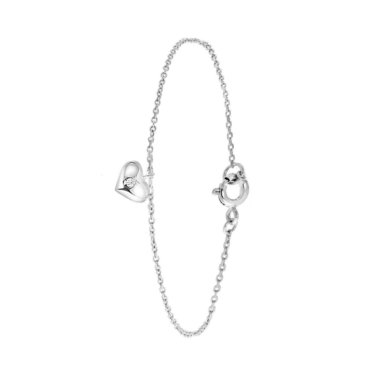 Zilveren armband hart