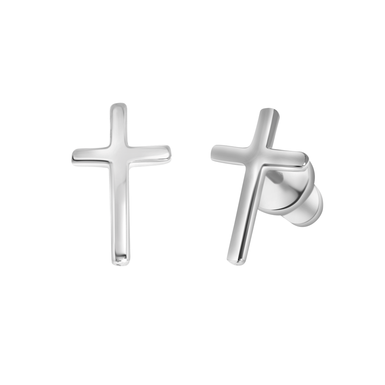 Silberohrringe mit Kreuz