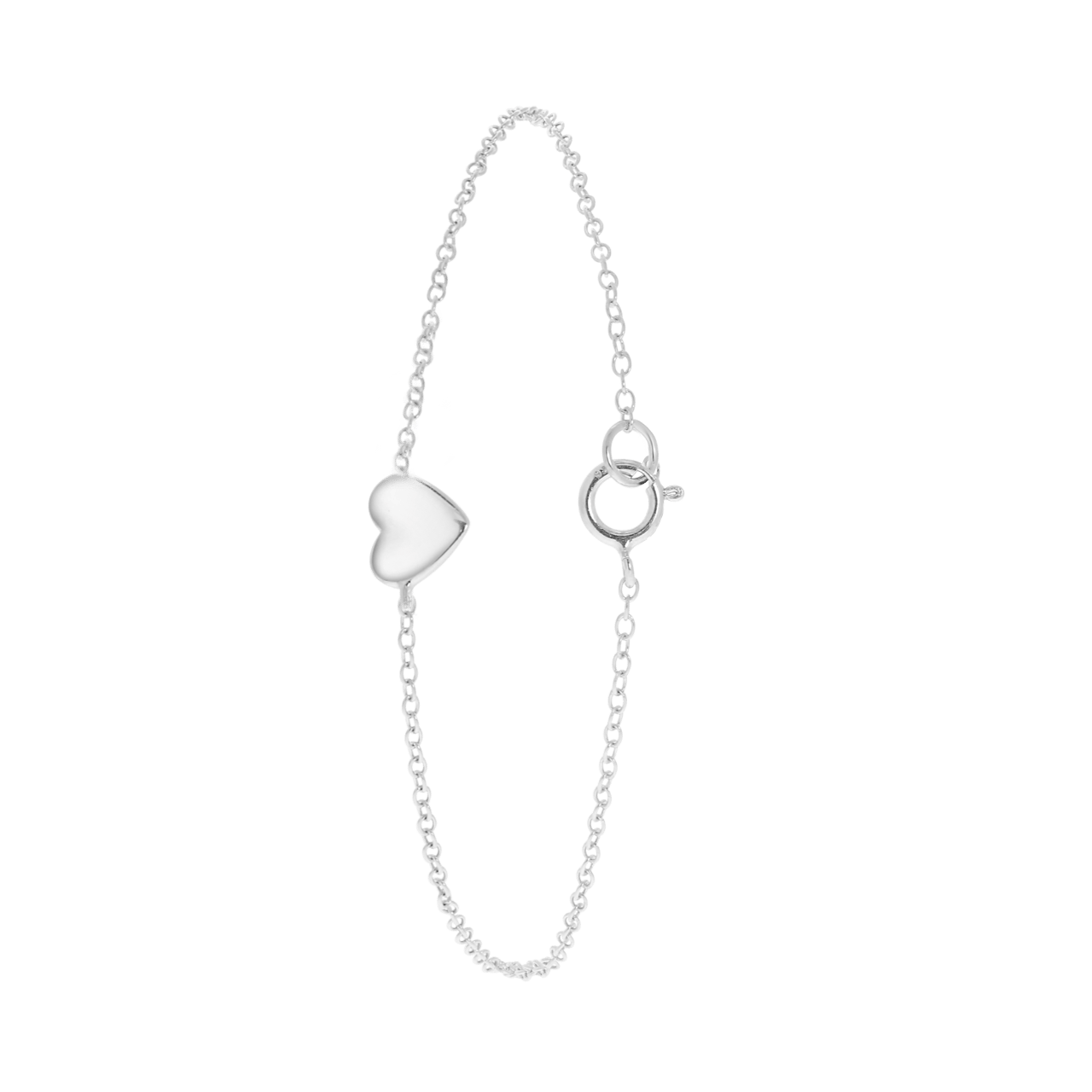 Silbernes Kinderarmband Herz