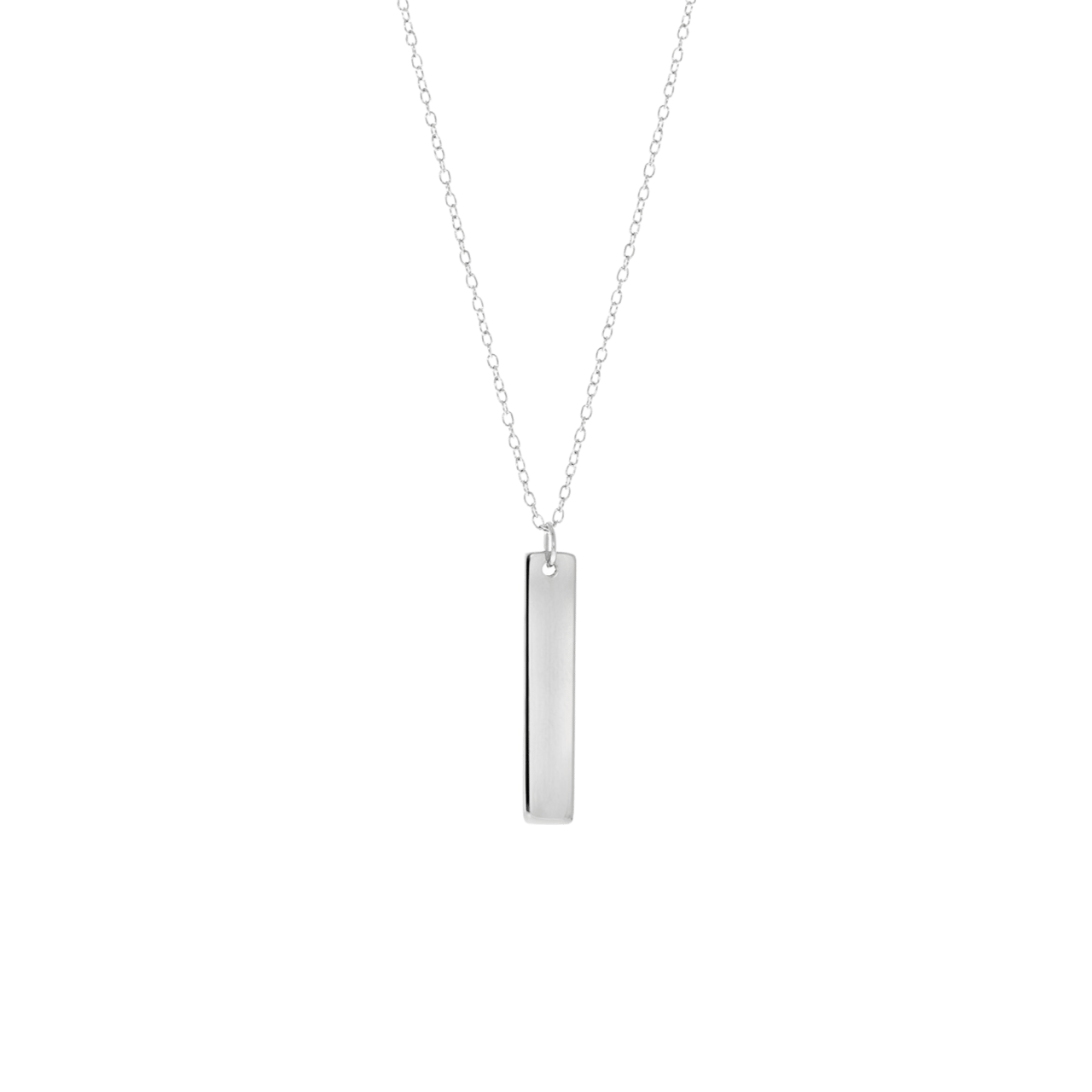 Zilveren ketting&hanger bar voor dames