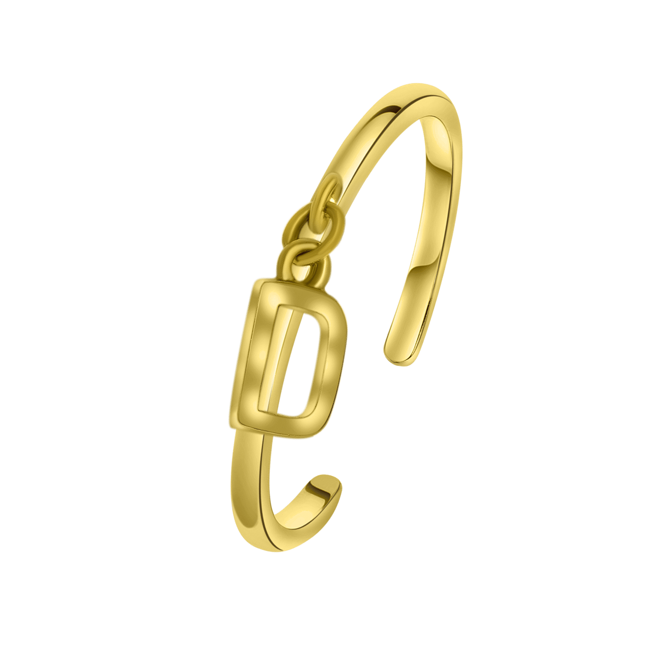 Zilveren goldplated ring voor dames