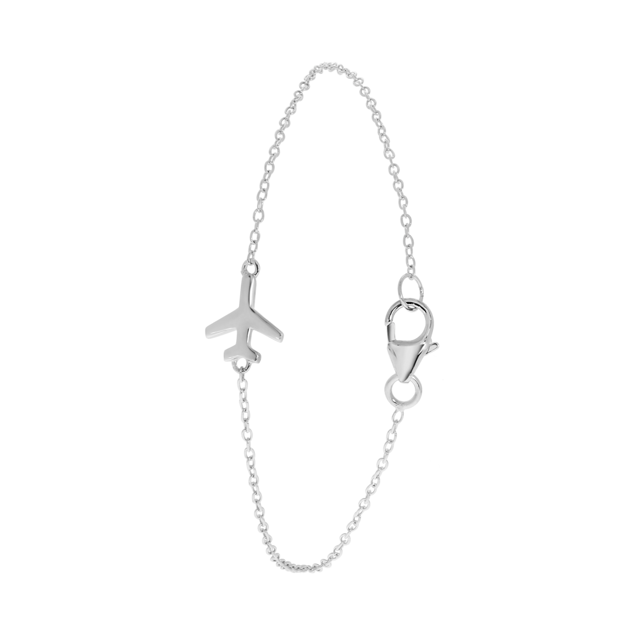 Zilveren armband vliegtuig