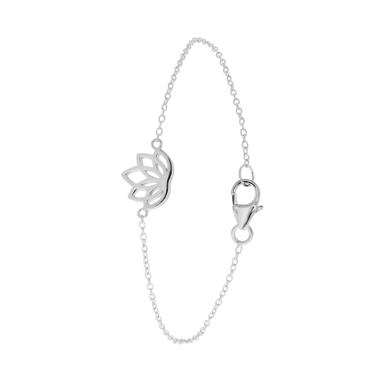 Zilveren armband lotus