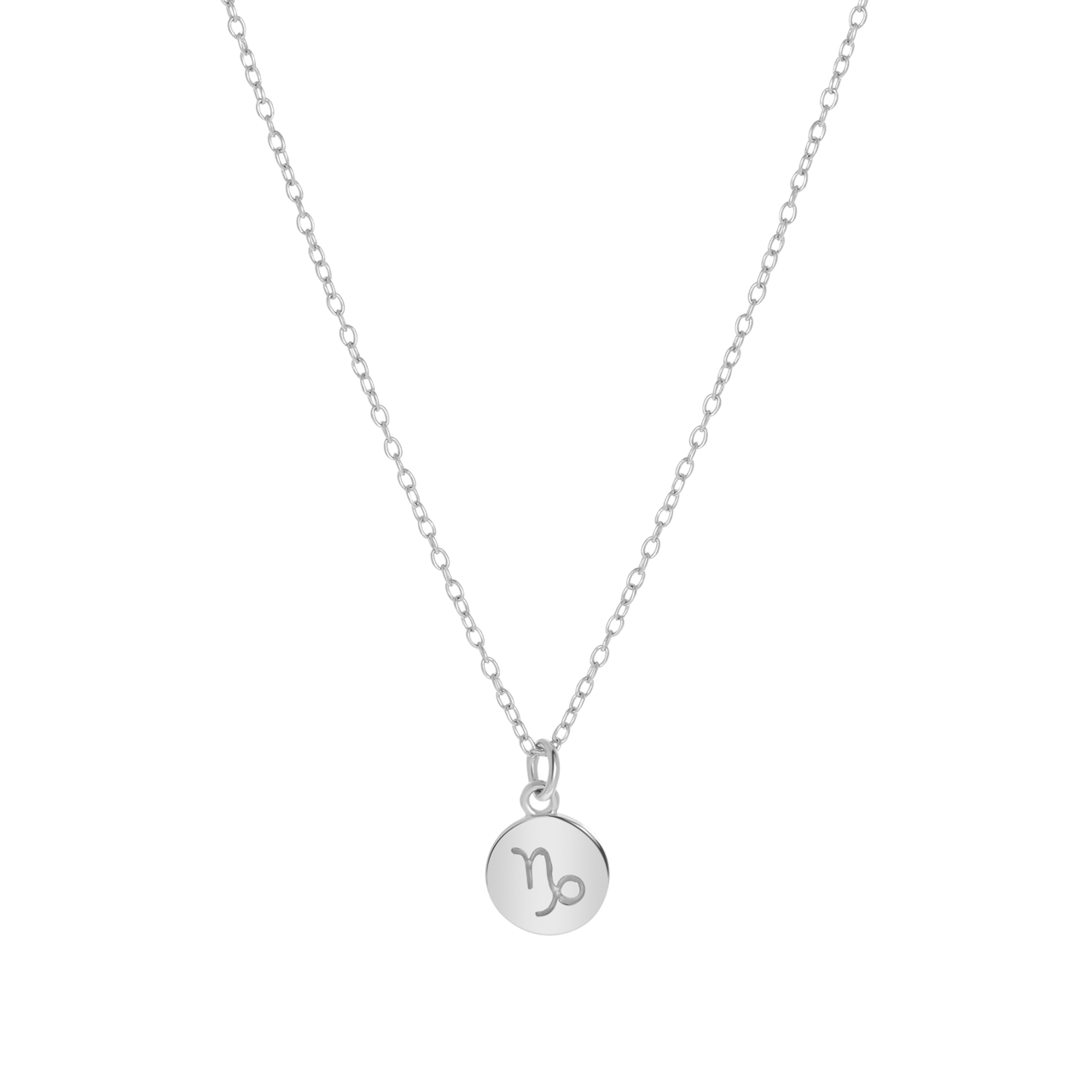 Zilveren ketting&hanger disc sterrenbeeld