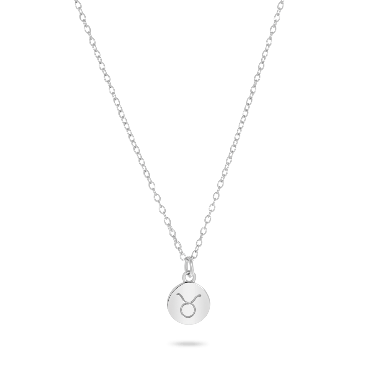 Zilveren ketting&hanger disc sterrenbeeld