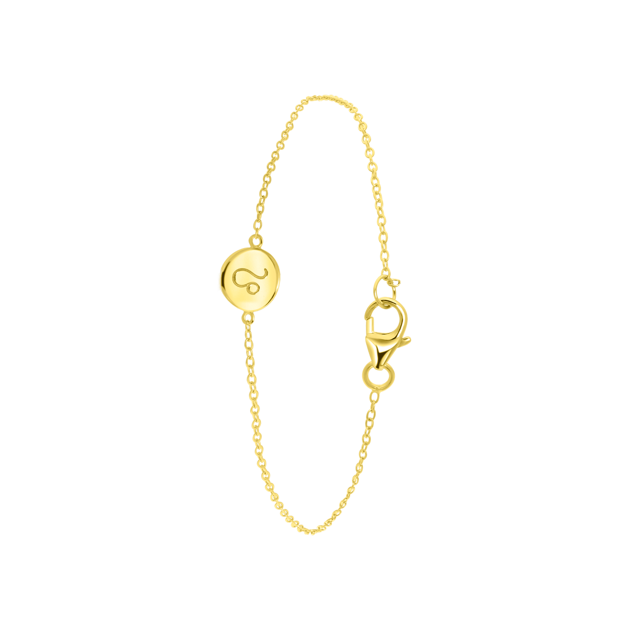 Zilveren armband gold disc sterrenbeeld