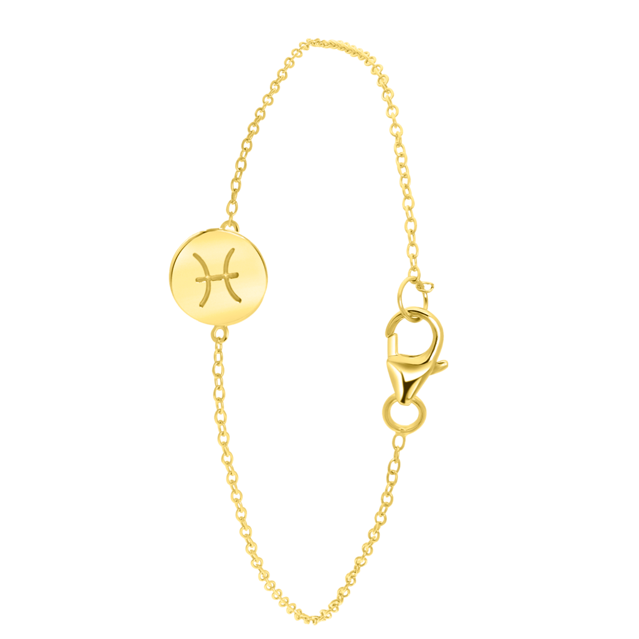Zilveren armband gold disc sterrenbeeld