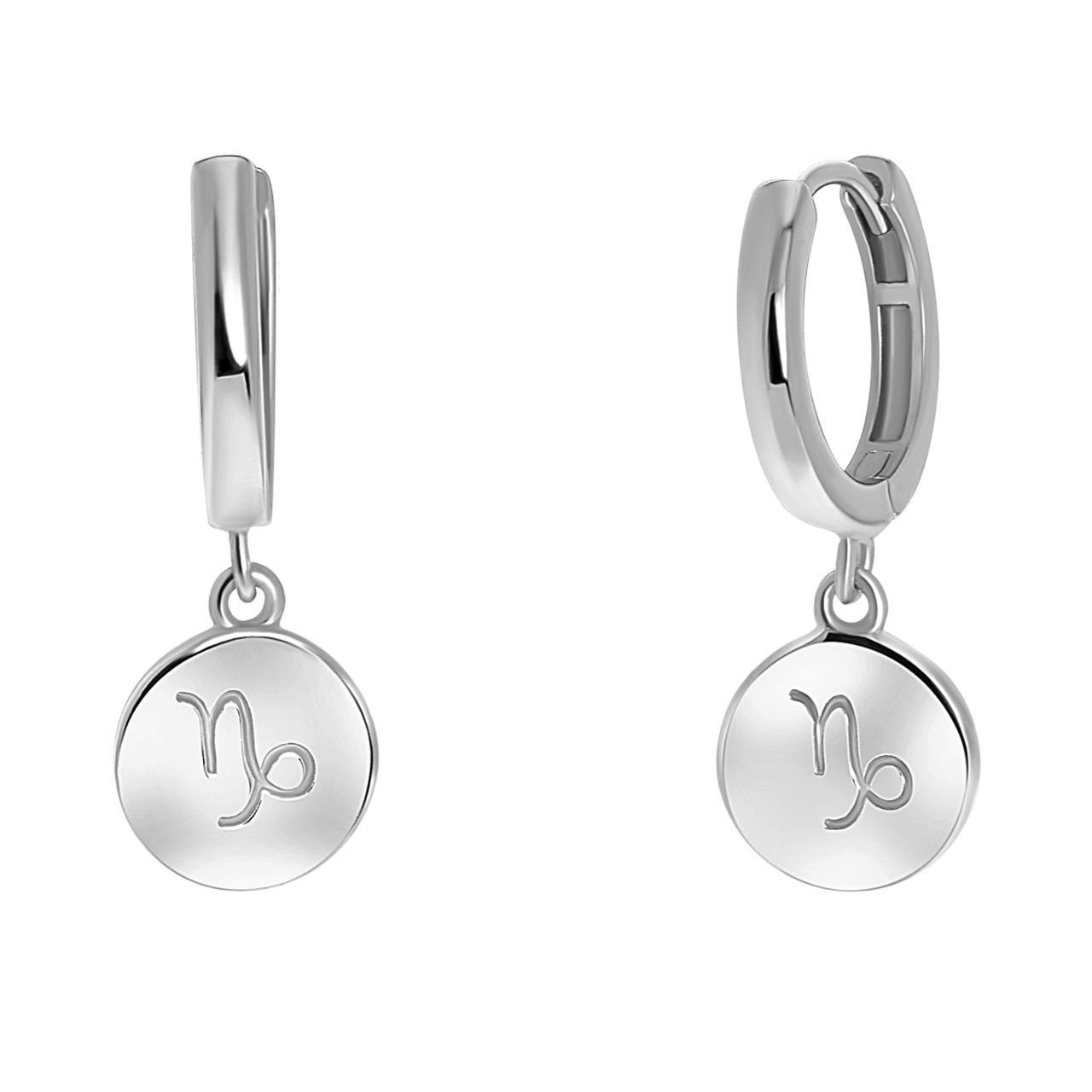 Ohrringe, 925 Silber, Scheibe, Sternzeichen
