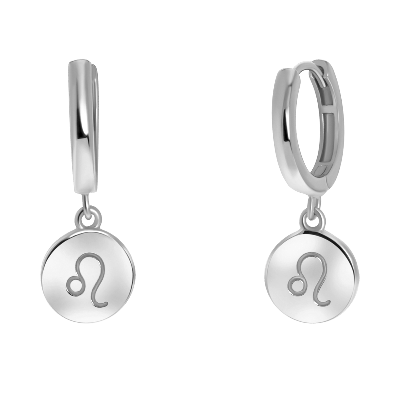 Ohrringe, 925 Silber, Scheibe, Sternzeichen