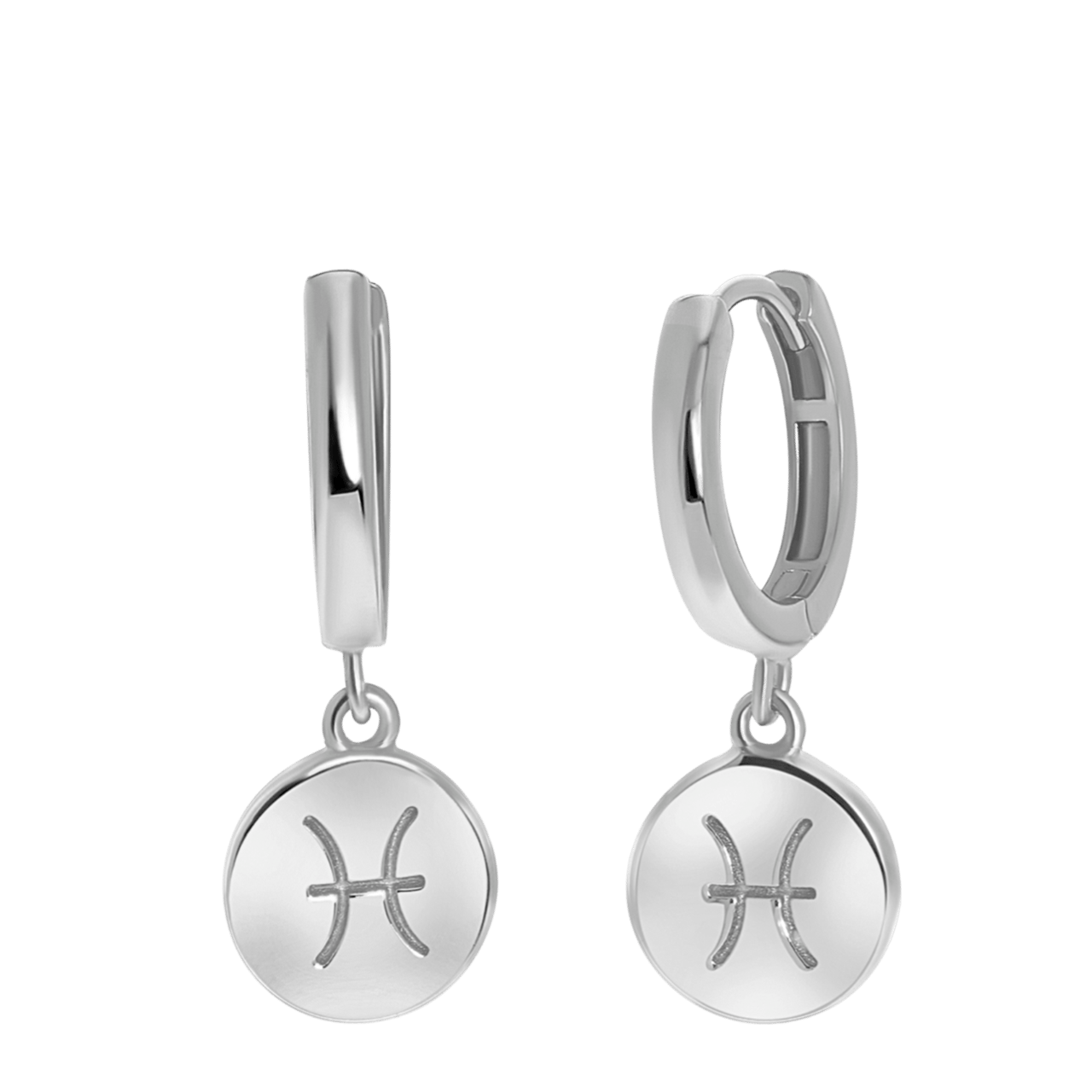 Ohrringe, 925 Silber, Scheibe, Sternzeichen