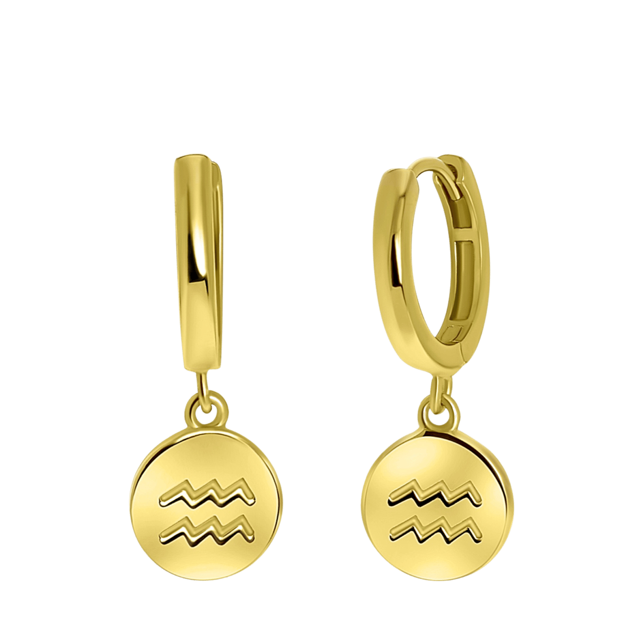 Zilveren goldplated oorringen sterrenbeeld voor dames
