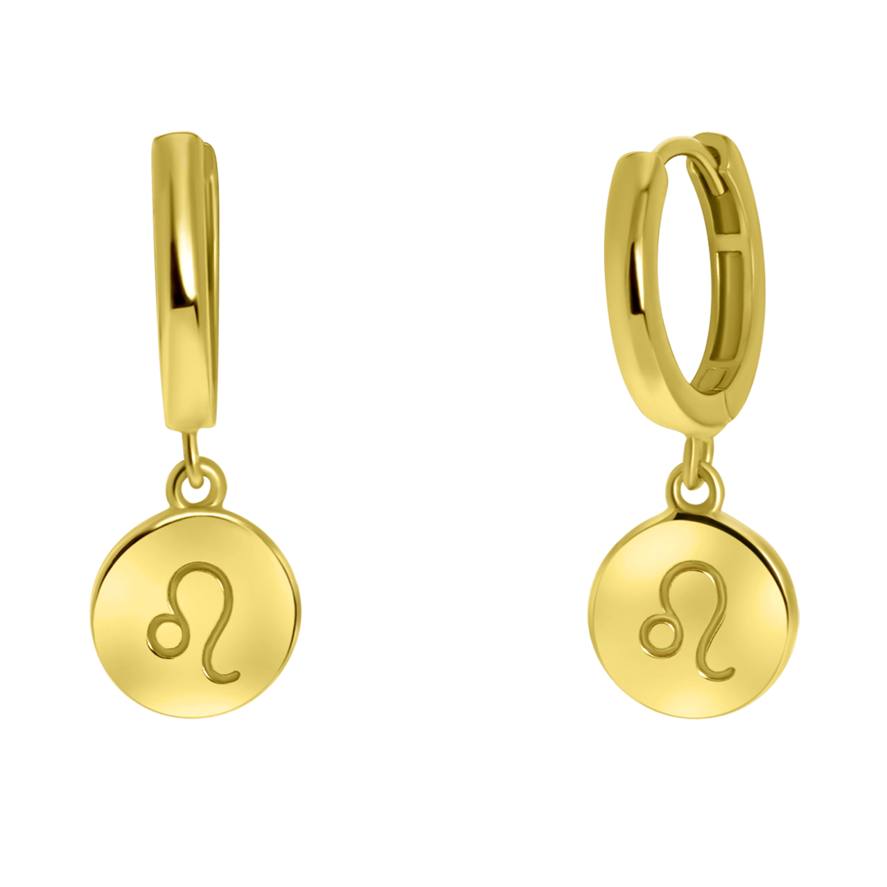 Zilveren goldplated oorringen sterrenbeeld voor dames