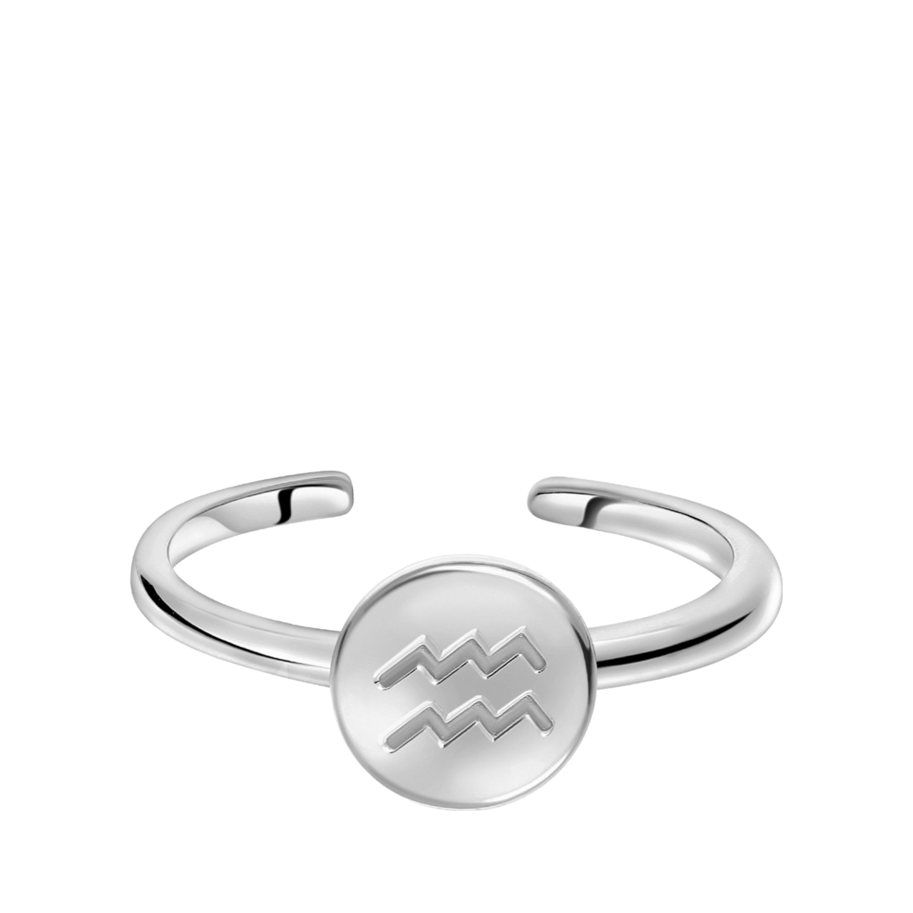 Zilveren ring disc sterrenbeeld