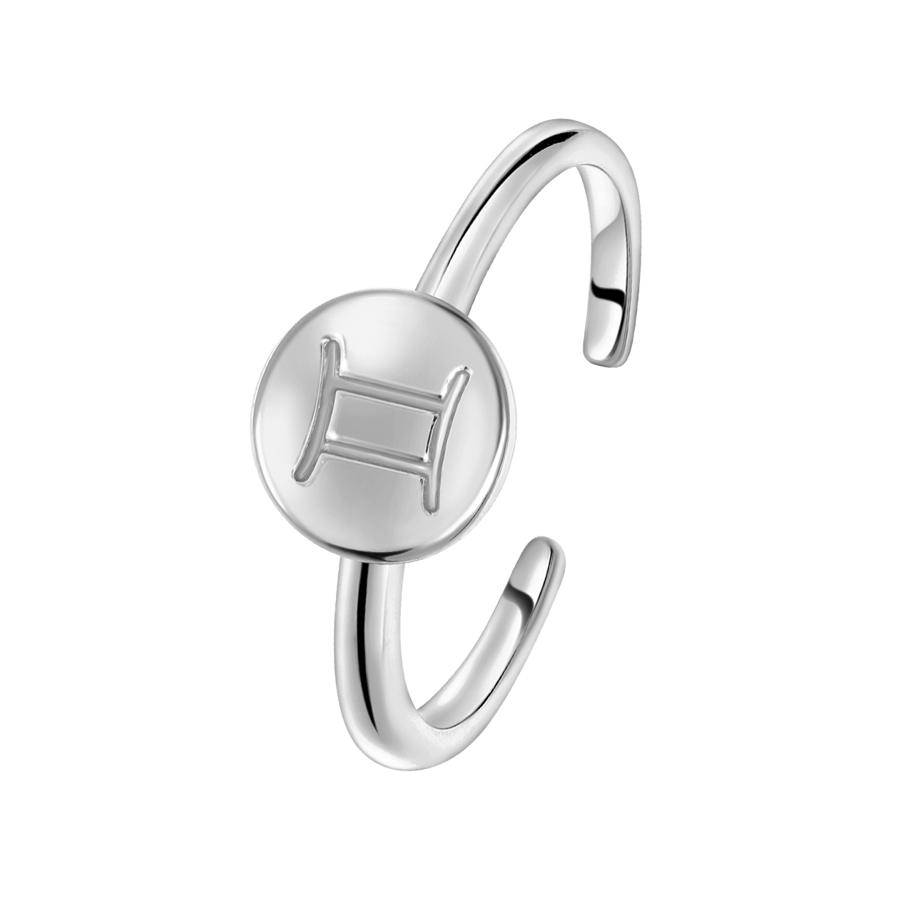 Zilveren ring disc sterrenbeeld