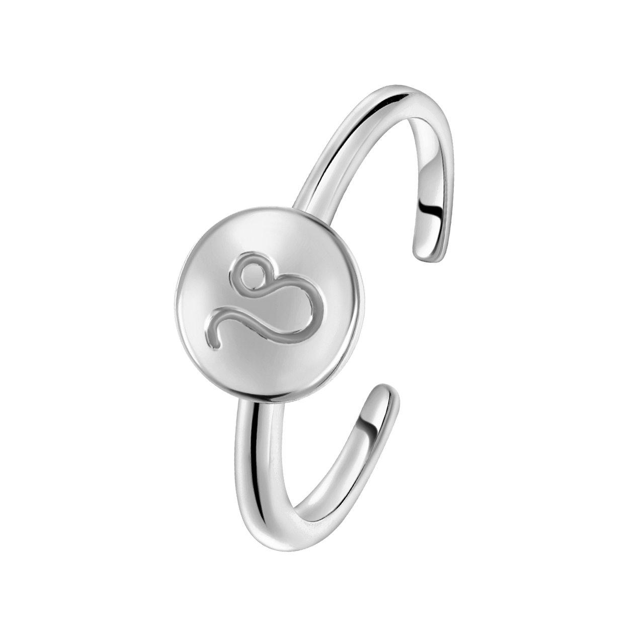 Zilveren ring disc sterrenbeeld