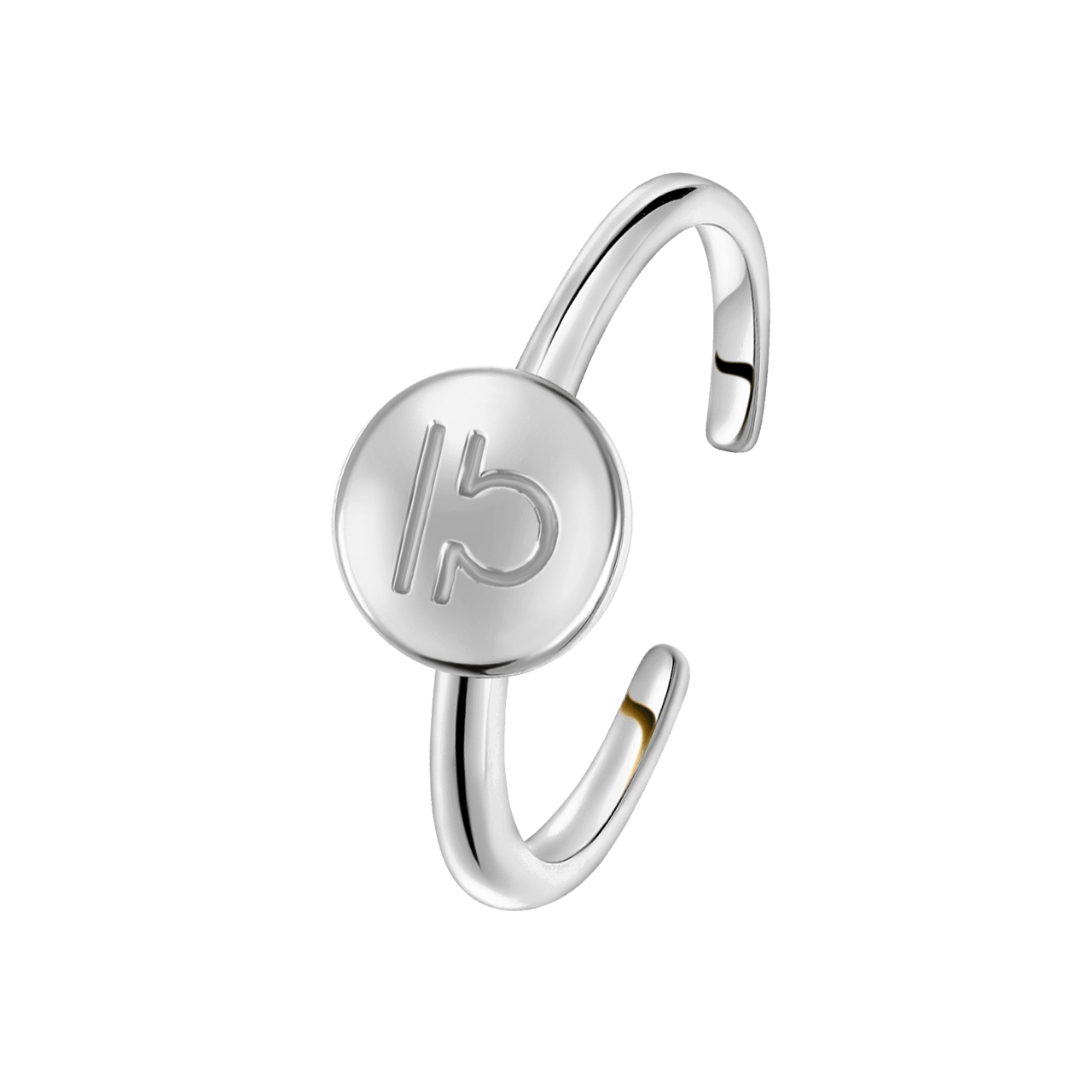 Zilveren ring disc sterrenbeeld