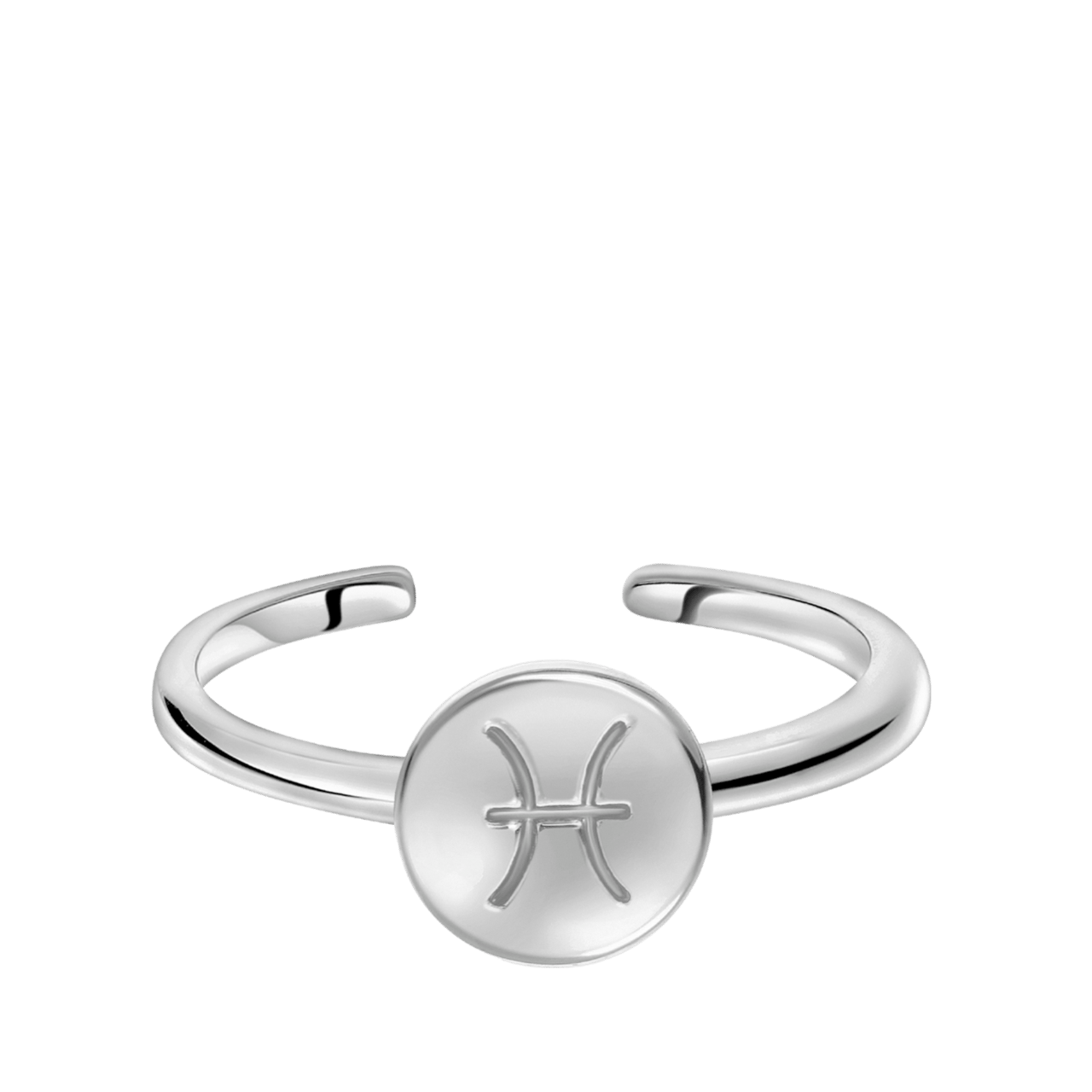 Zilveren ring disc sterrenbeeld