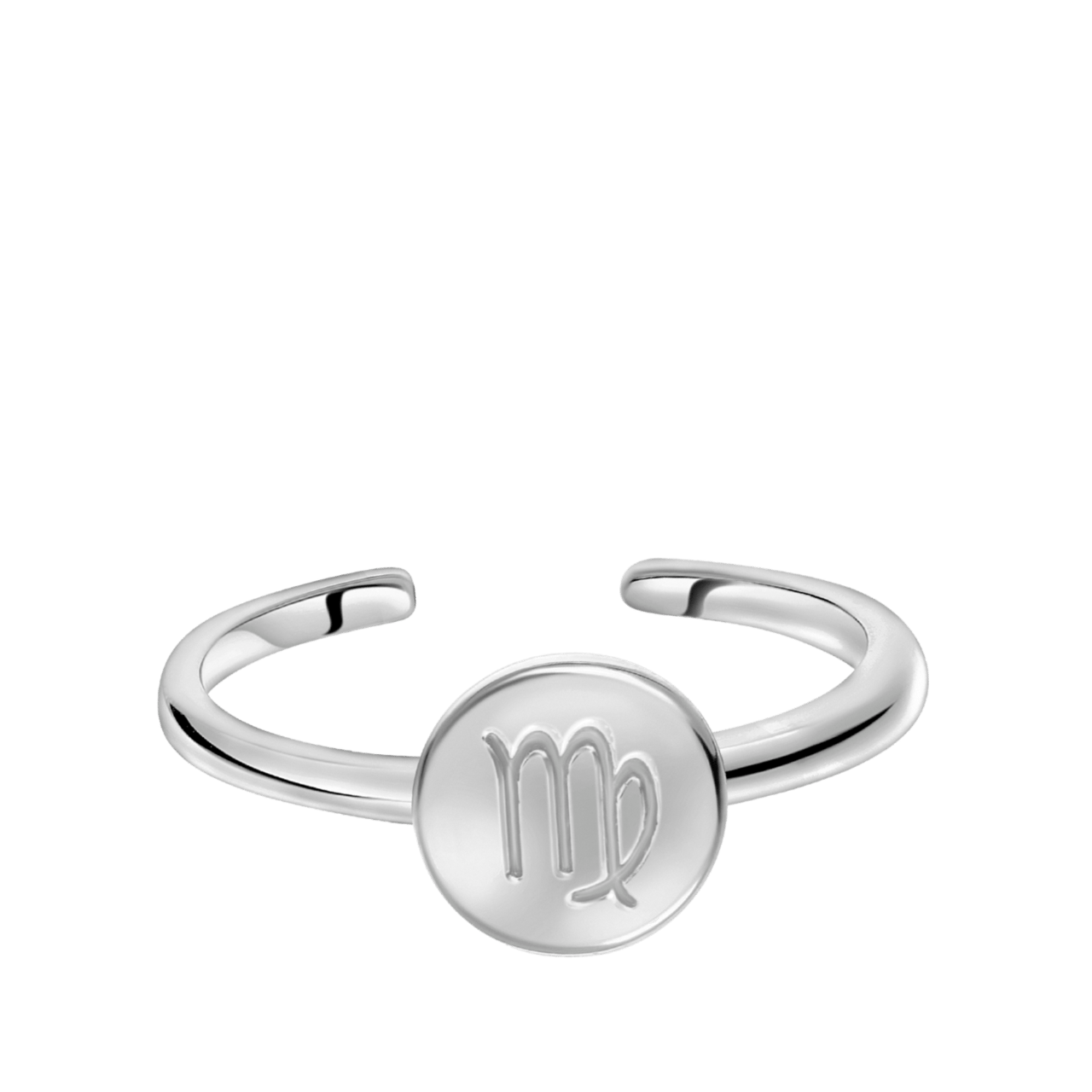Zilveren ring disc sterrenbeeld