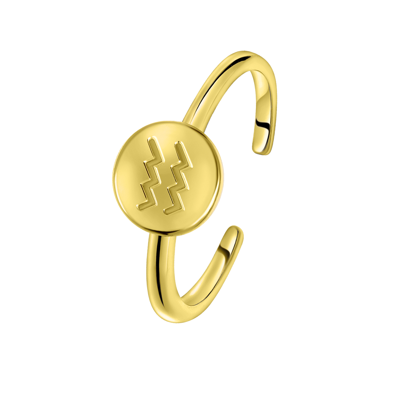 Zilveren goldplated ring voor dames