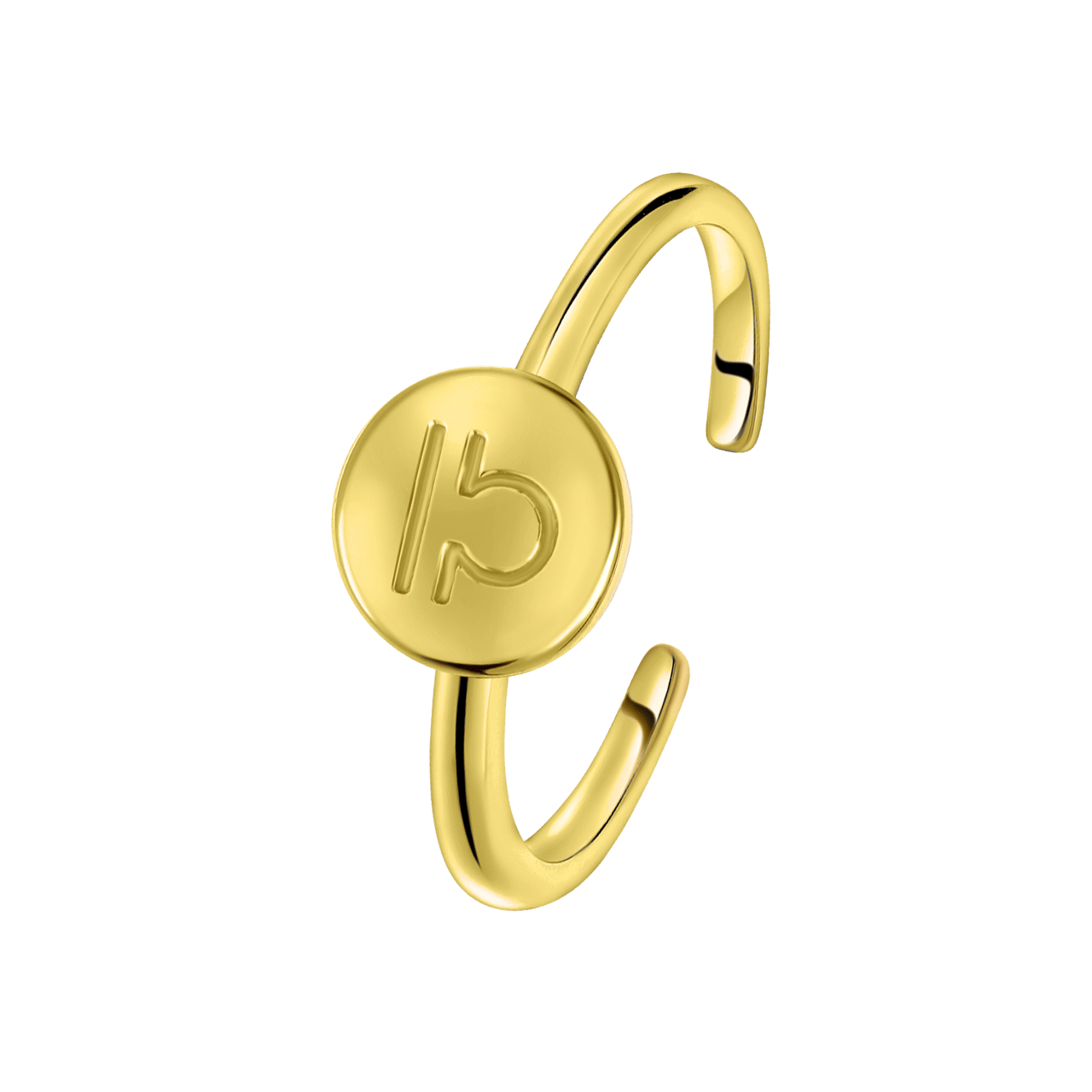 Zilveren goldplated ring voor dames