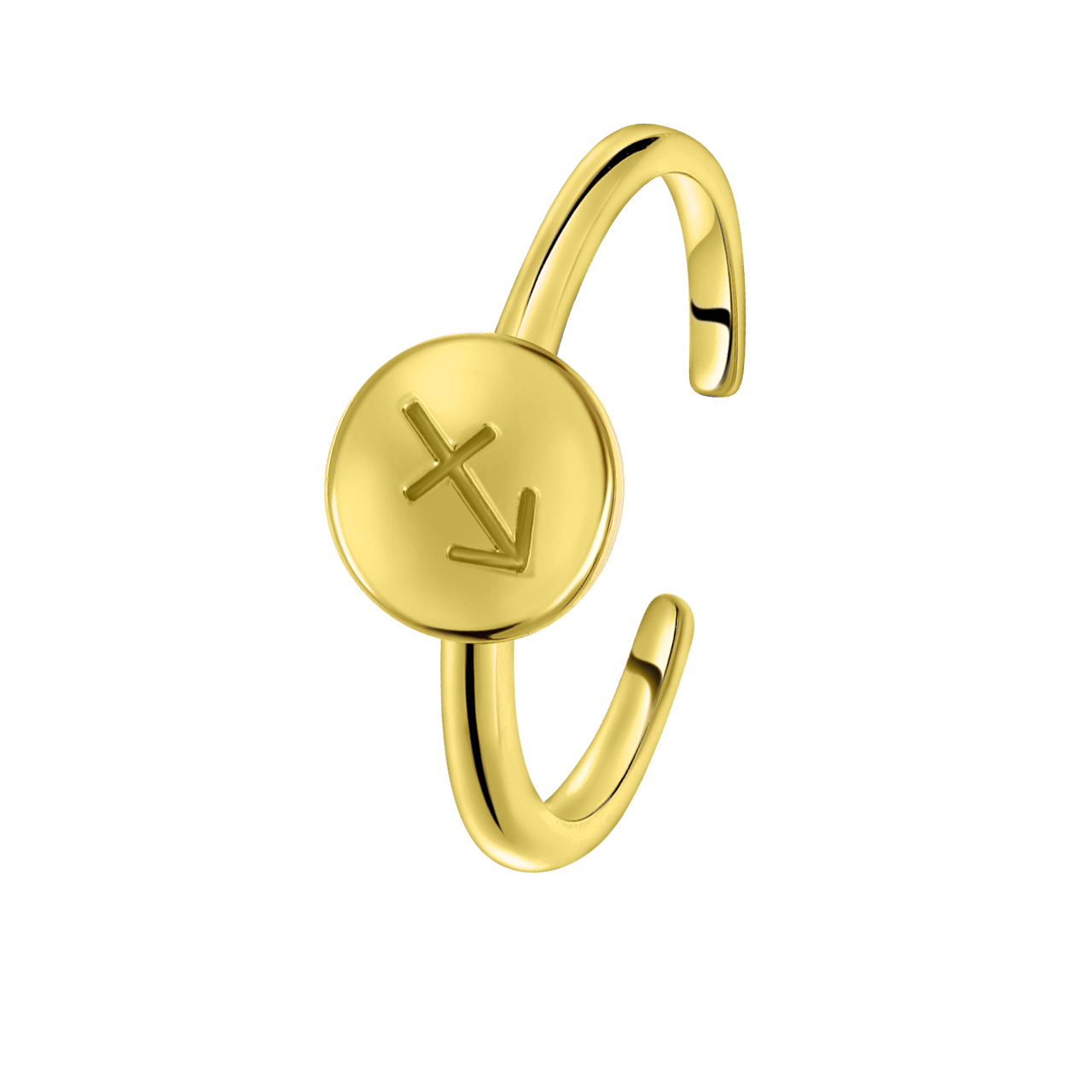 Zilveren goldplated ring voor dames
