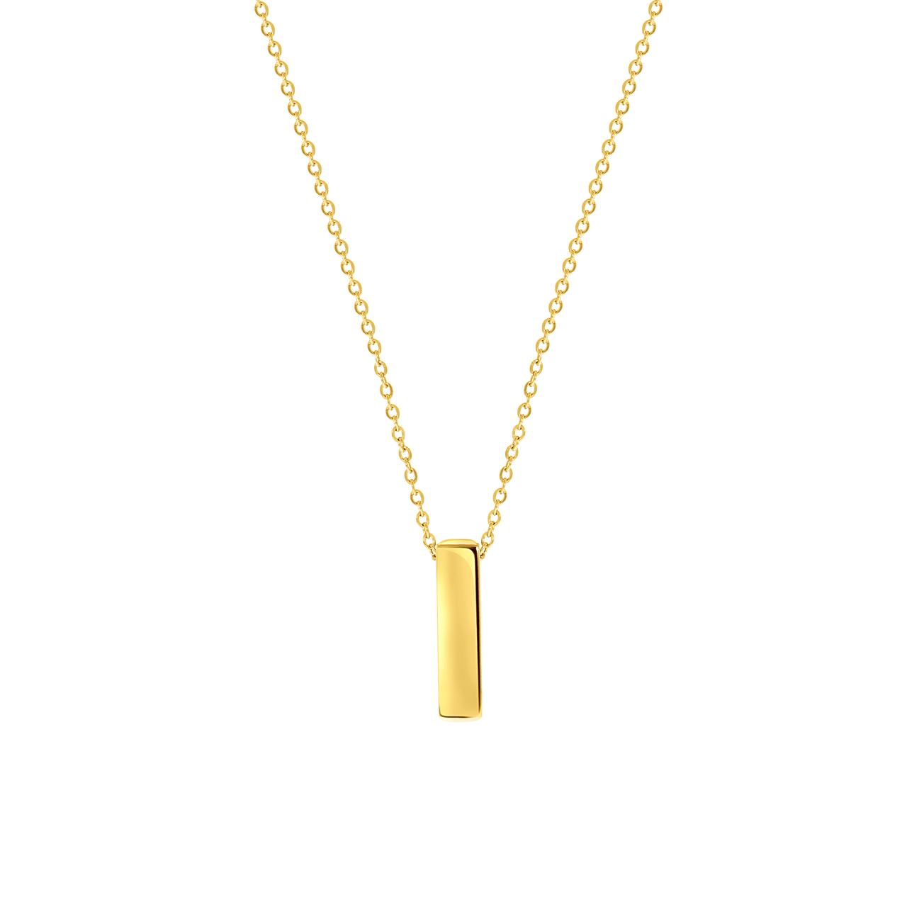 Stainless steel goldplated ketting met hanger bar voor dames