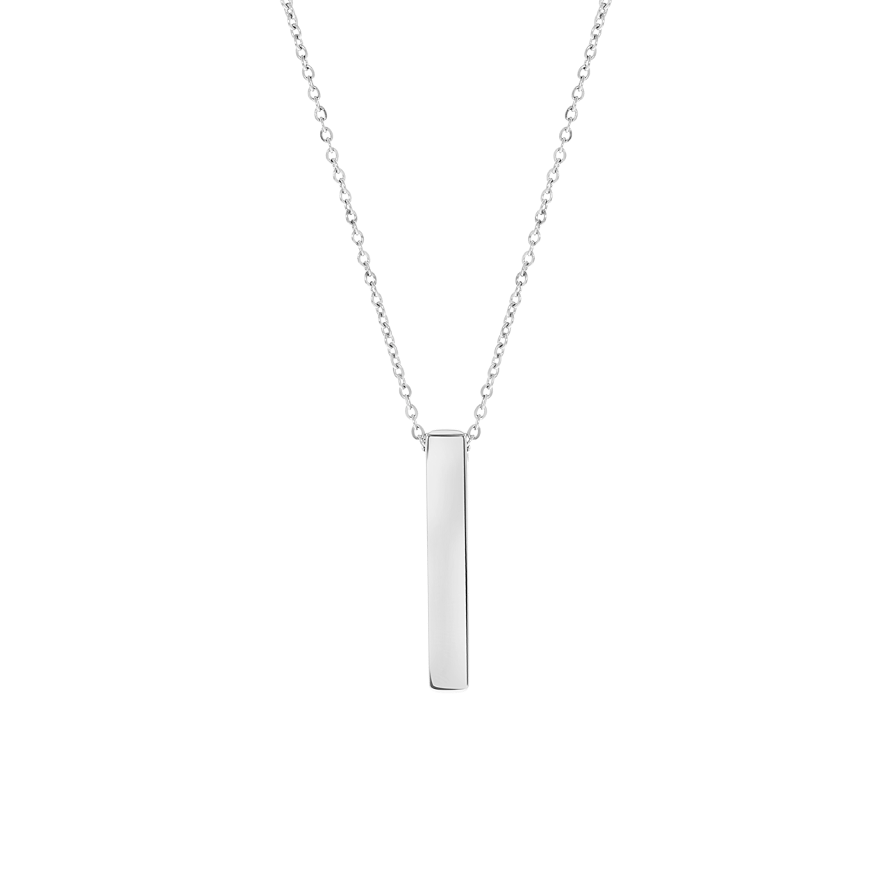 Gerecycled stainless steel ketting&hanger bar vierkant 30mm