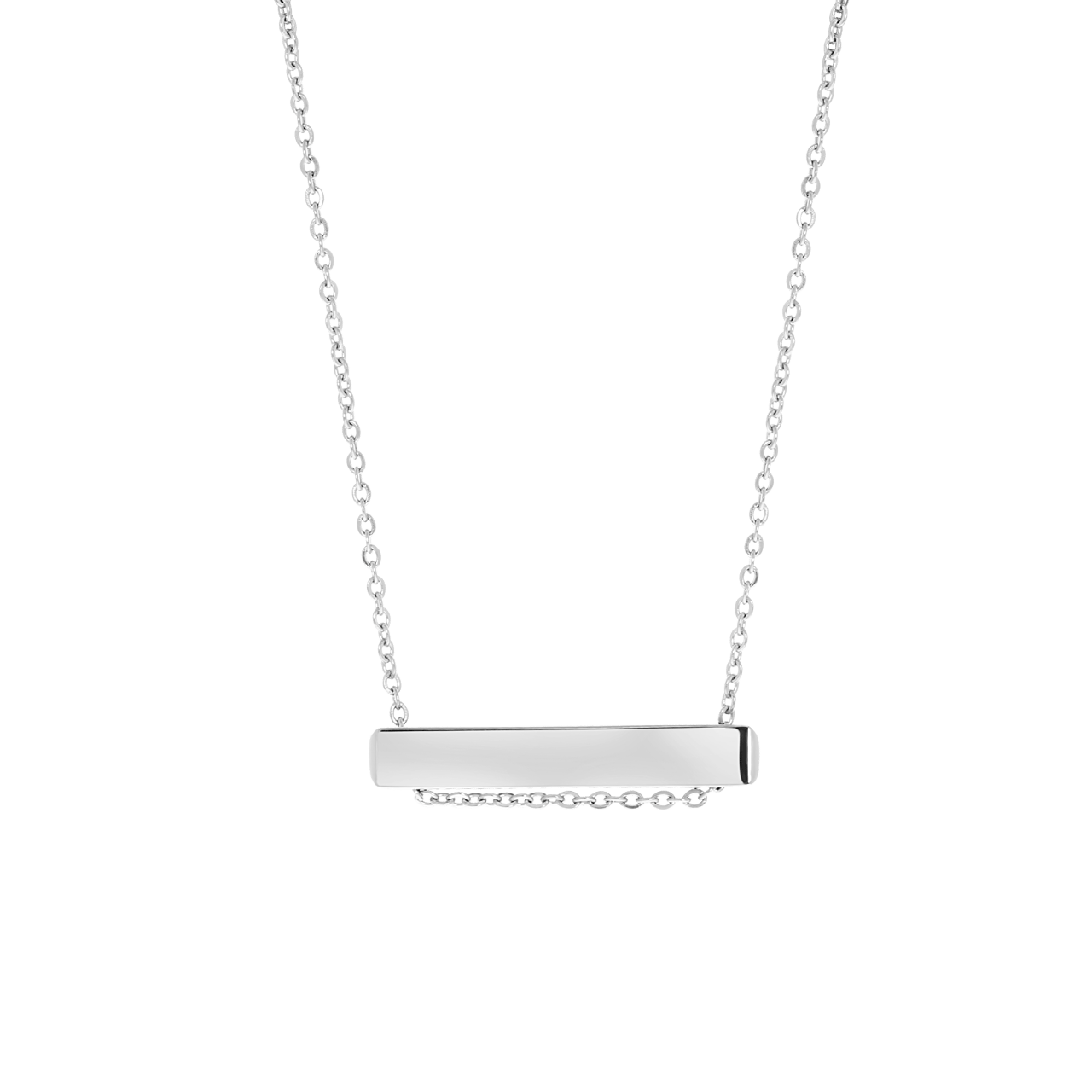 Gerecycled stainless steel ketting&hanger bar vierkant 30mm