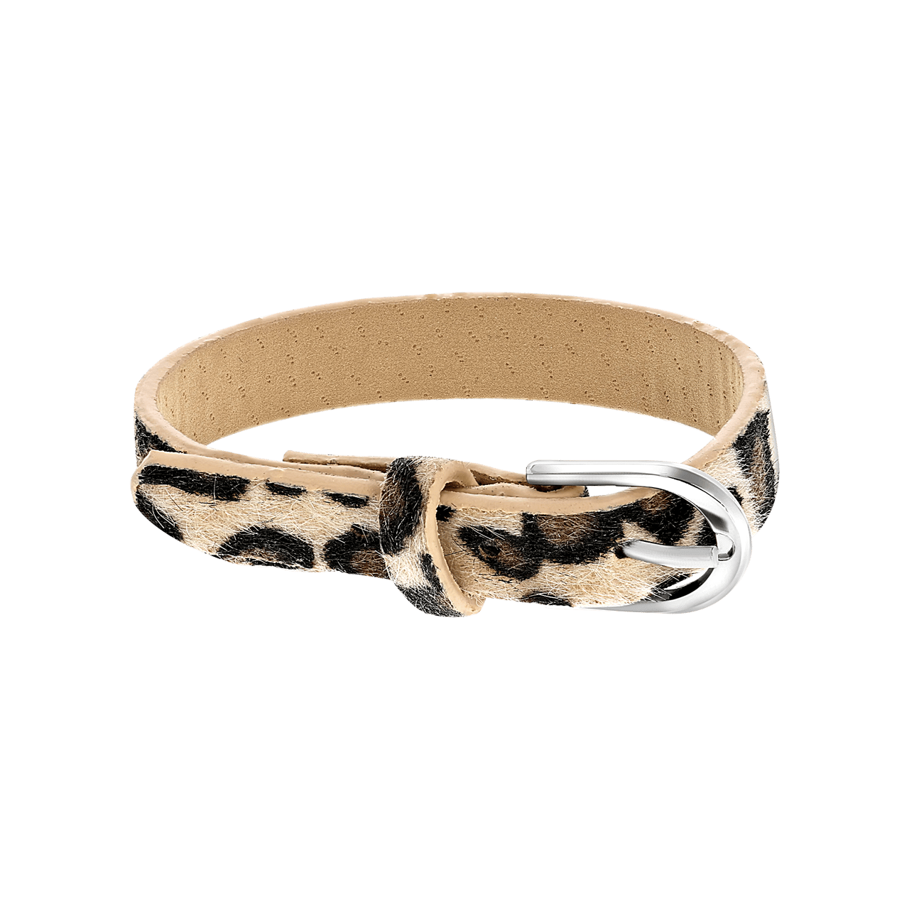 Byoux armband dierenprint beige
