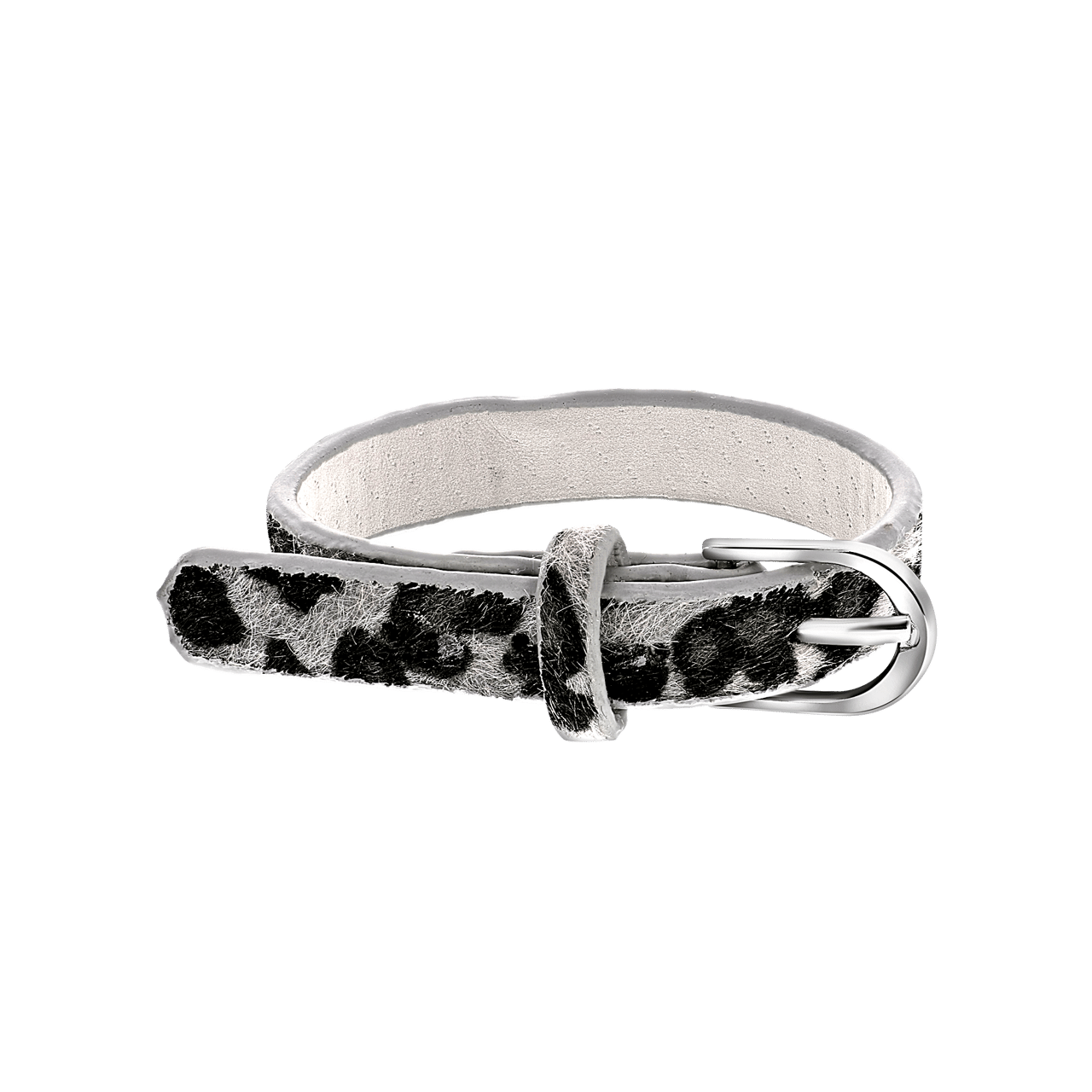 Byoux armband dierenprint grijs