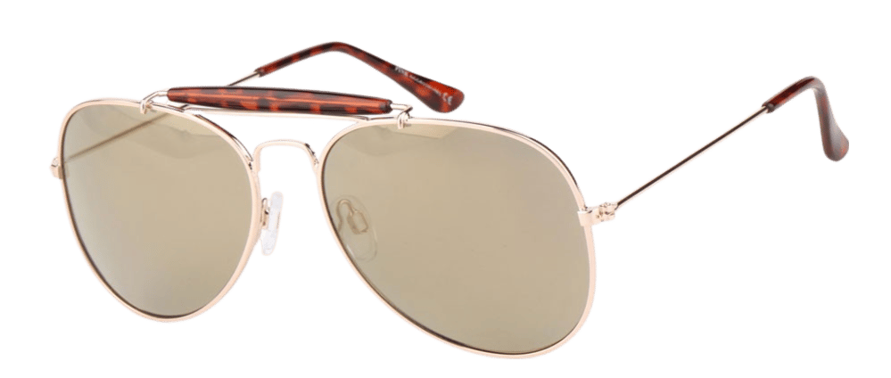Goldfarbene Sonnenbrille mit Pilotengläsern