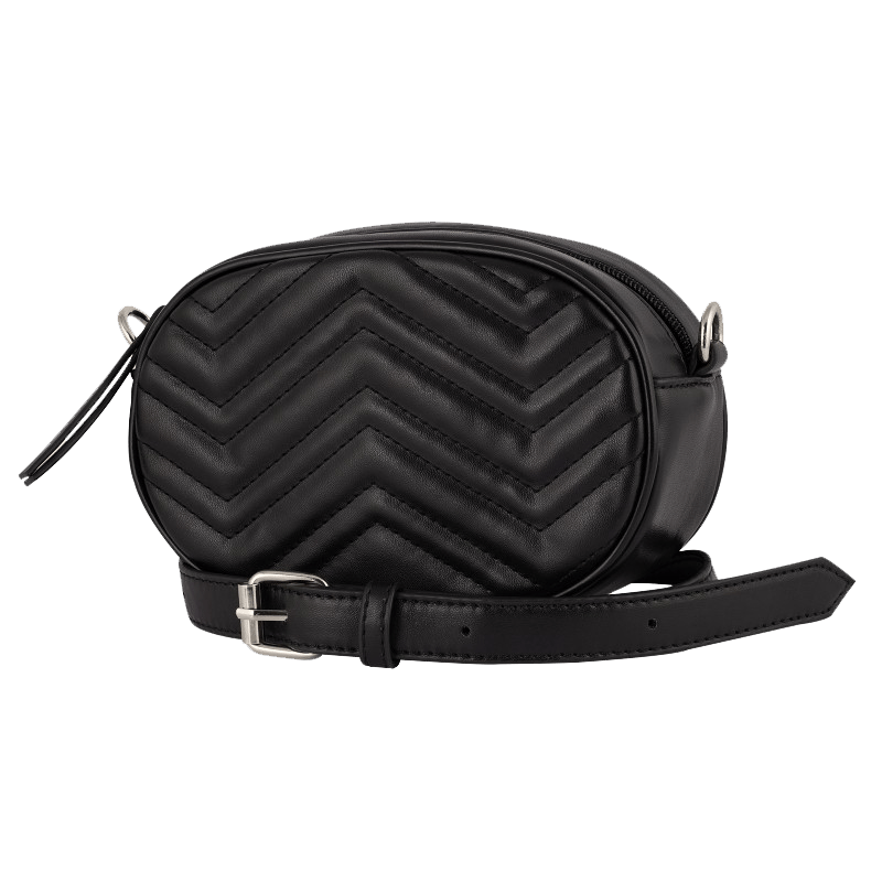 Zwarte belt bag